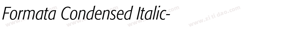 Formata Condensed Italic字体转换